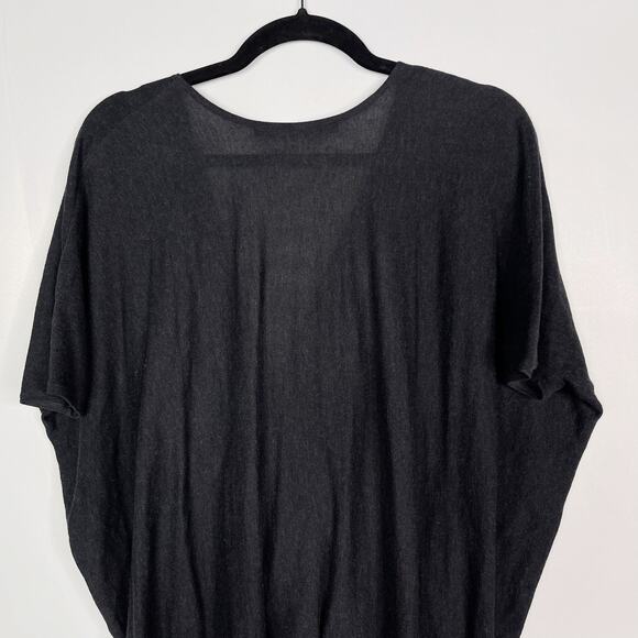 Allsaints Womens Small Dark Gray Itat Reversible Tee Sweater Short Sleeve Twist - Picture 5 of 9